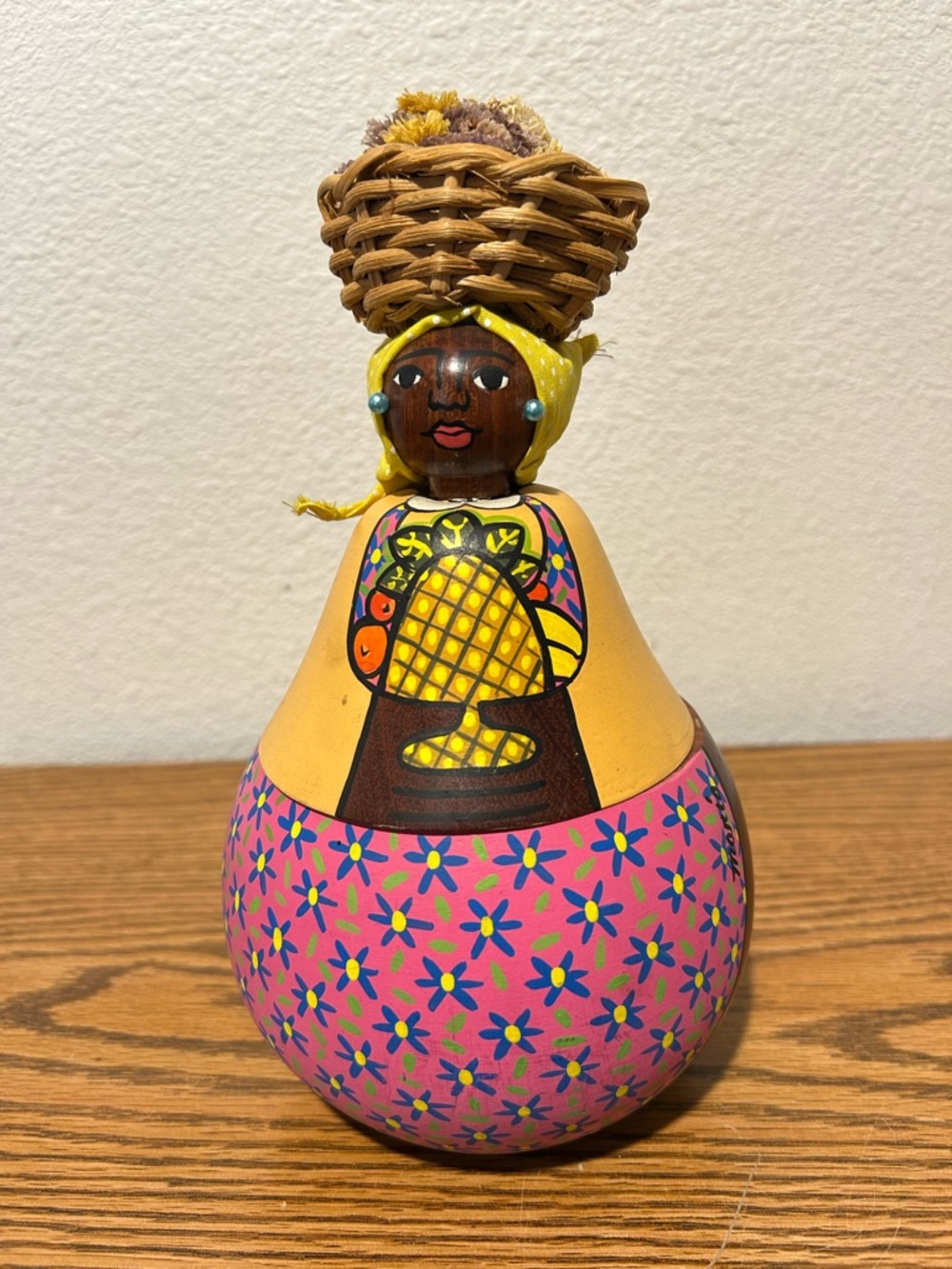 Hand-Painted Wood Trinket Box